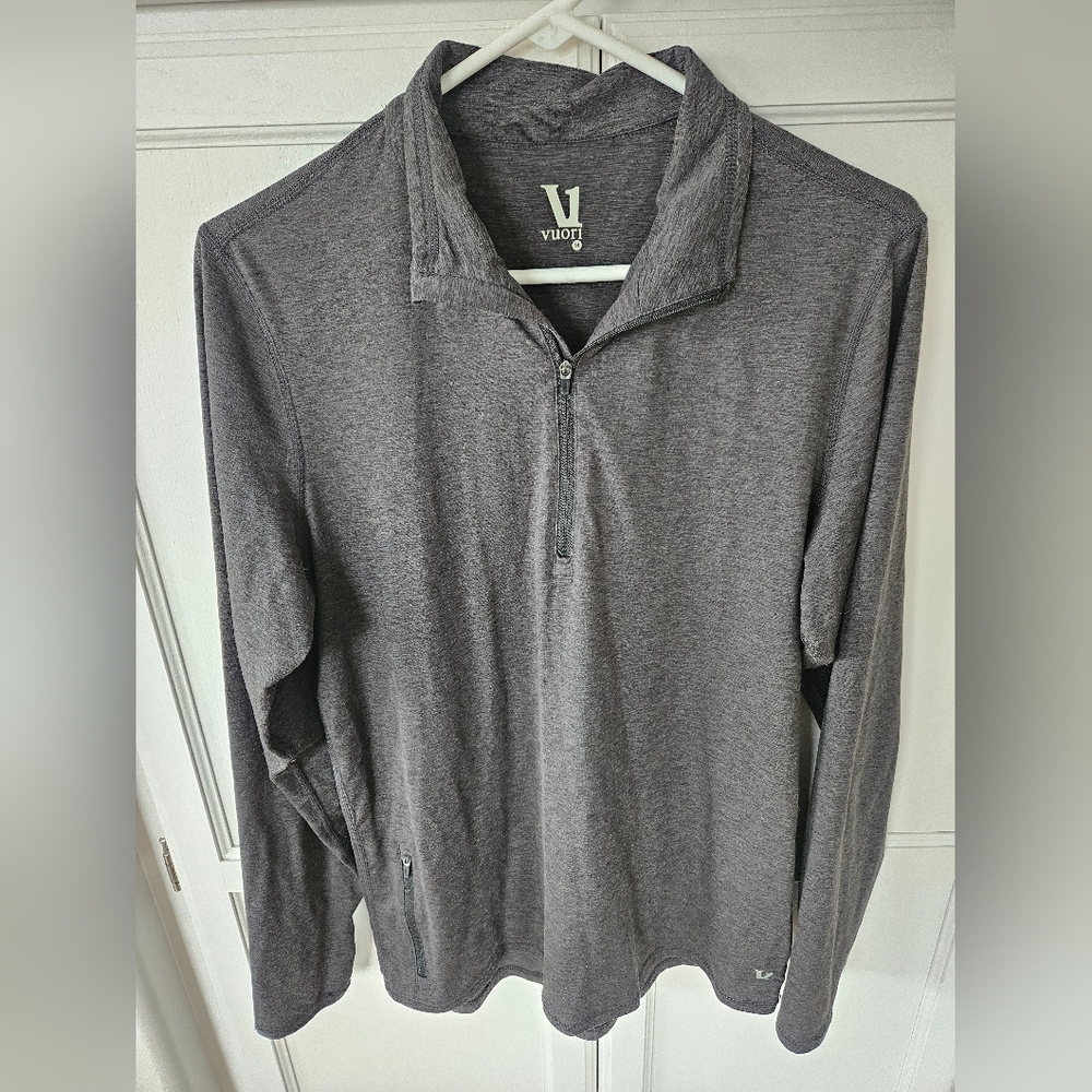 Vuori Gray Quarter-Zip Pullover